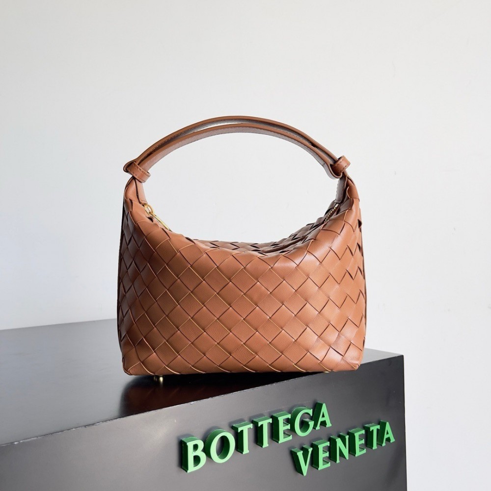 Bottega Veneta Mini Wallace Bag in Brown Intrecciato Calfskin BVBS12516