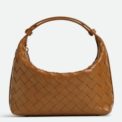 Bottega Veneta Mini Wallace Bag in Brown Intrecciato Calfskin BVBS12516