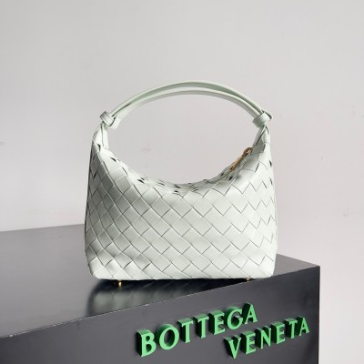 Bottega Veneta Mini Wallace Bag in Glacier Intrecciato Calfskin BVBS12517