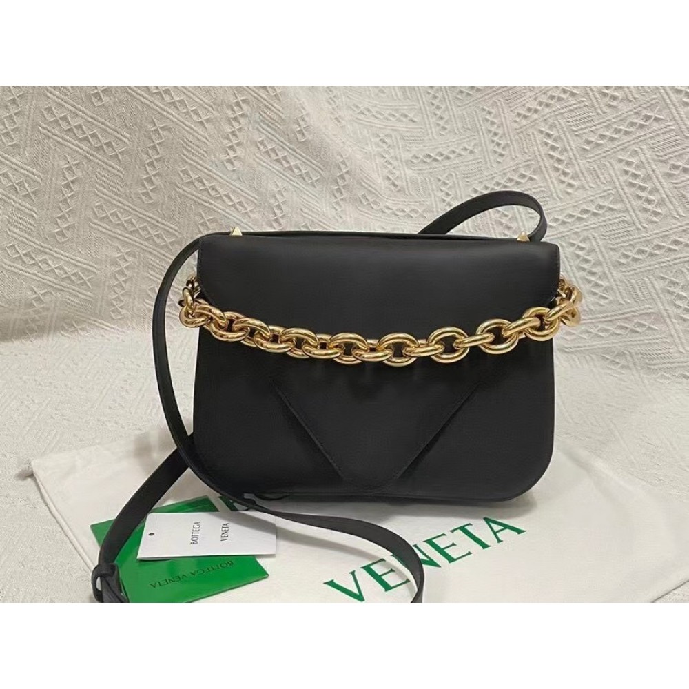 Bottega Veneta Mount Medium Envelope Bag In Black Calfskin BVBS12413