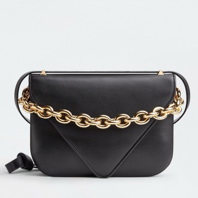 Bottega Veneta Mount Medium Envelope Bag In Black Calfskin BVBS12413