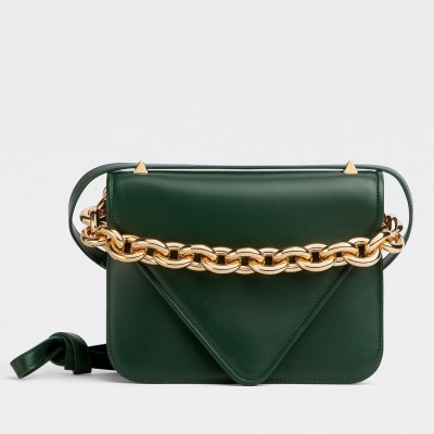 Bottega Veneta Mount Small Bag In Green Calfskin BVBS12424