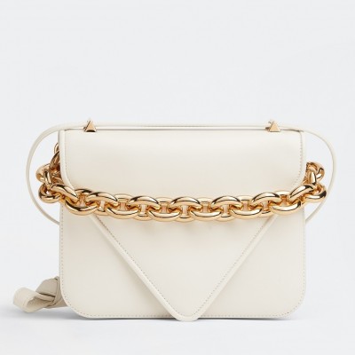 Bottega Veneta Mount Small Bag In White Calfskin BVBS12427