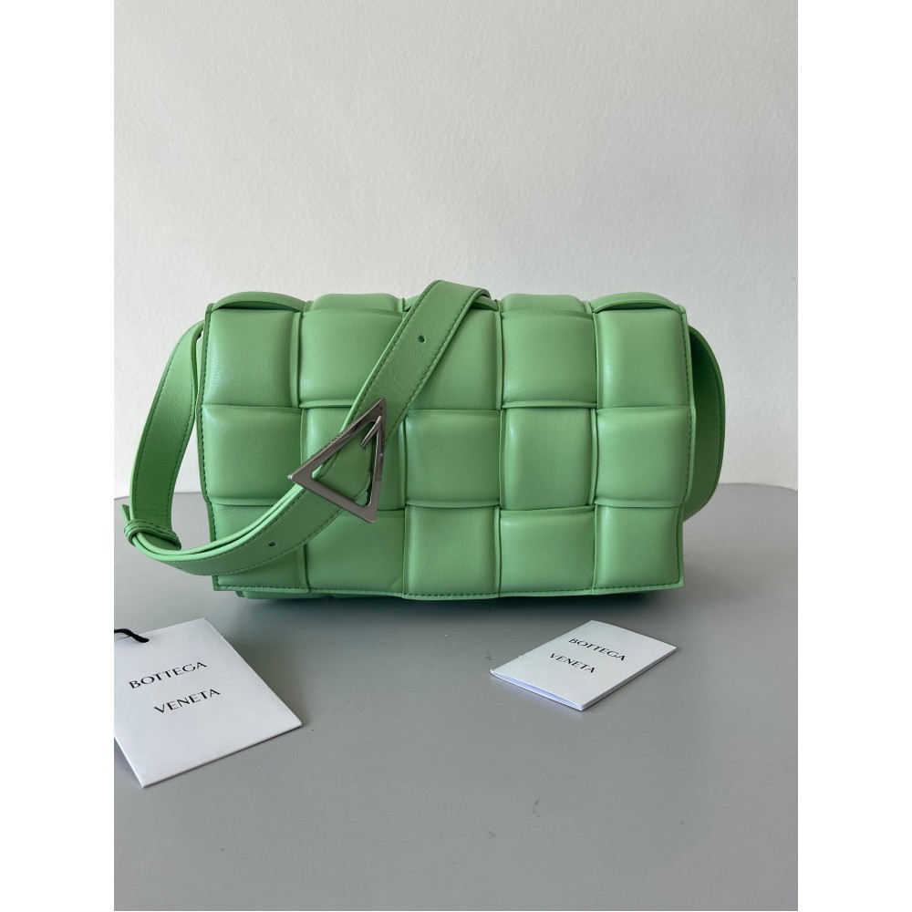 Bottega Veneta Padded Cassette Bag In Acid Green Lambskin BVBS12162