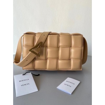 Bottega Veneta Padded Cassette Bag In Almond Lambskin BVBS12163