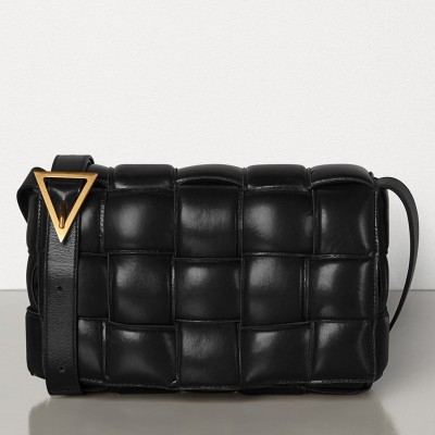 Bottega Veneta Padded Cassette Bag In Black Calfskin BVBS12165