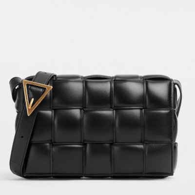 Bottega Veneta Padded Cassette Bag In Black Lambskin BVBS12166