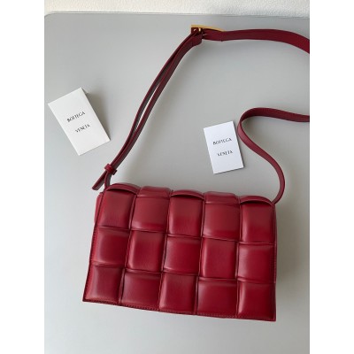 Bottega Veneta Padded Cassette Bag In Dard Red Lambskin BVBS12171