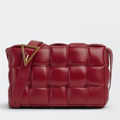 Bottega Veneta Padded Cassette Bag In Dard Red Lambskin BVBS12171