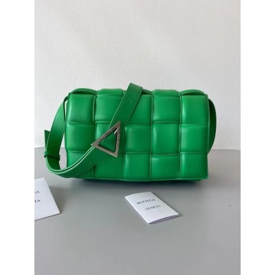 Bottega Veneta Padded Cassette Bag In Green Lambskin BVBS12175