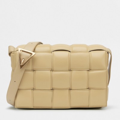 Bottega Veneta Padded Cassette Bag In Porridge Lambskin BVBS12186