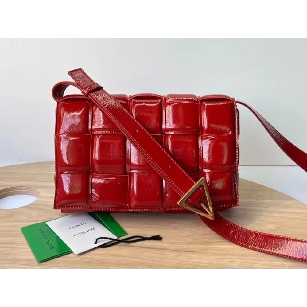 Bottega Veneta Padded Cassette Bag In Red Deerskin BVBS12190