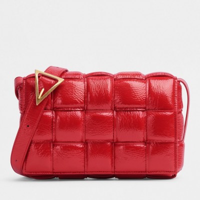 Bottega Veneta Padded Cassette Bag In Red Deerskin BVBS12190