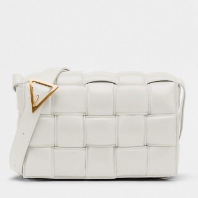 Bottega Veneta Padded Cassette Bag In White Lambskin BVBS12196