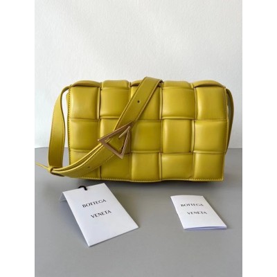 Bottega Veneta Padded Cassette Bag In Yellow Lambskin BVBS12197