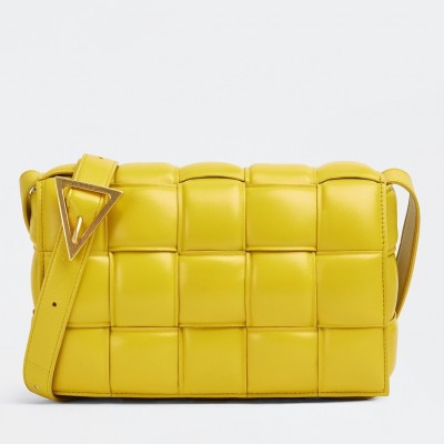 Bottega Veneta Padded Cassette Bag In Yellow Lambskin BVBS12197