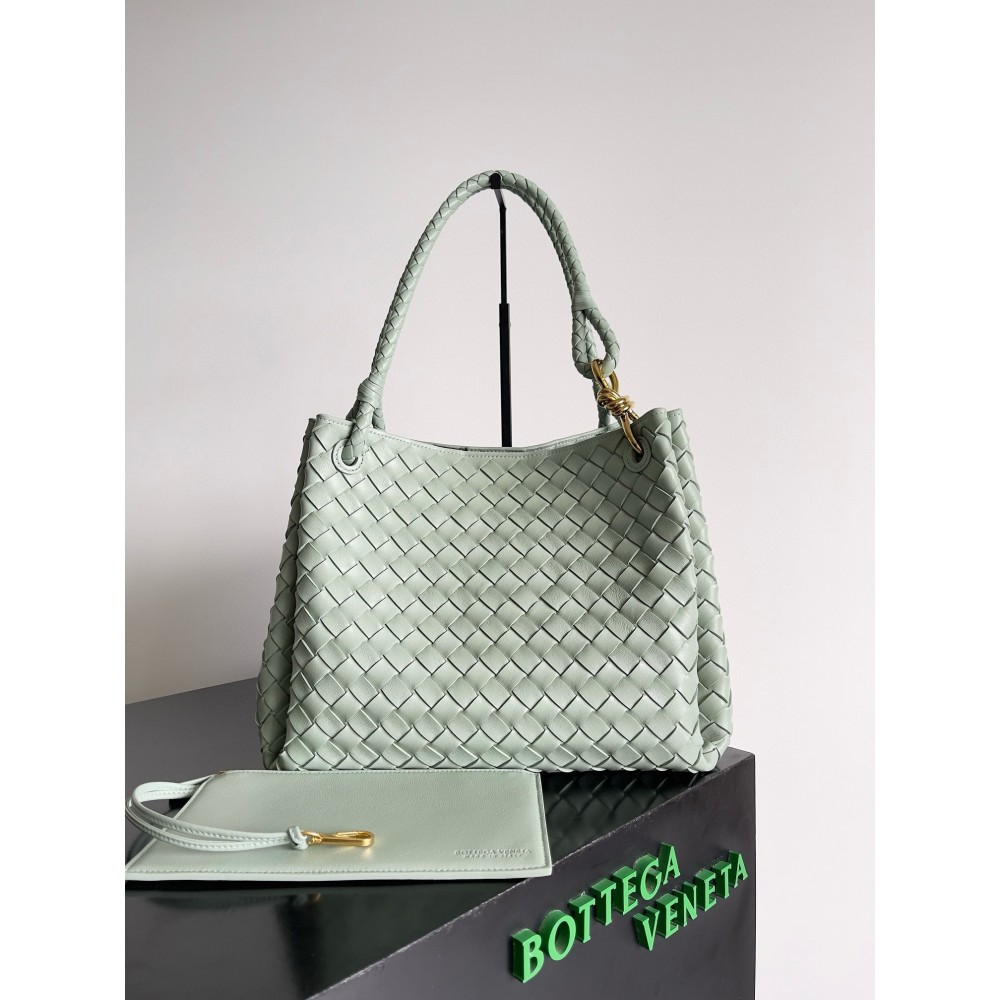 Bottega Veneta Parachute Large Bag in Sauge Intrecciato Lambskin BVBS12430