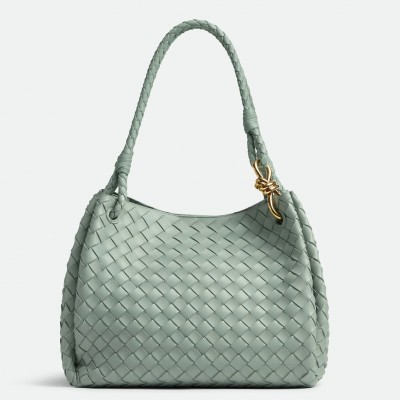 Bottega Veneta Parachute Large Bag in Sauge Intrecciato Lambskin BVBS12430