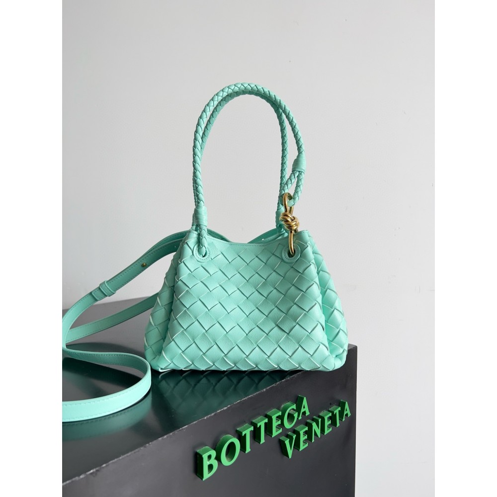 Bottega Veneta Parachute Small Bag in Green Oasis Intrecciato Lambskin BVBS12432