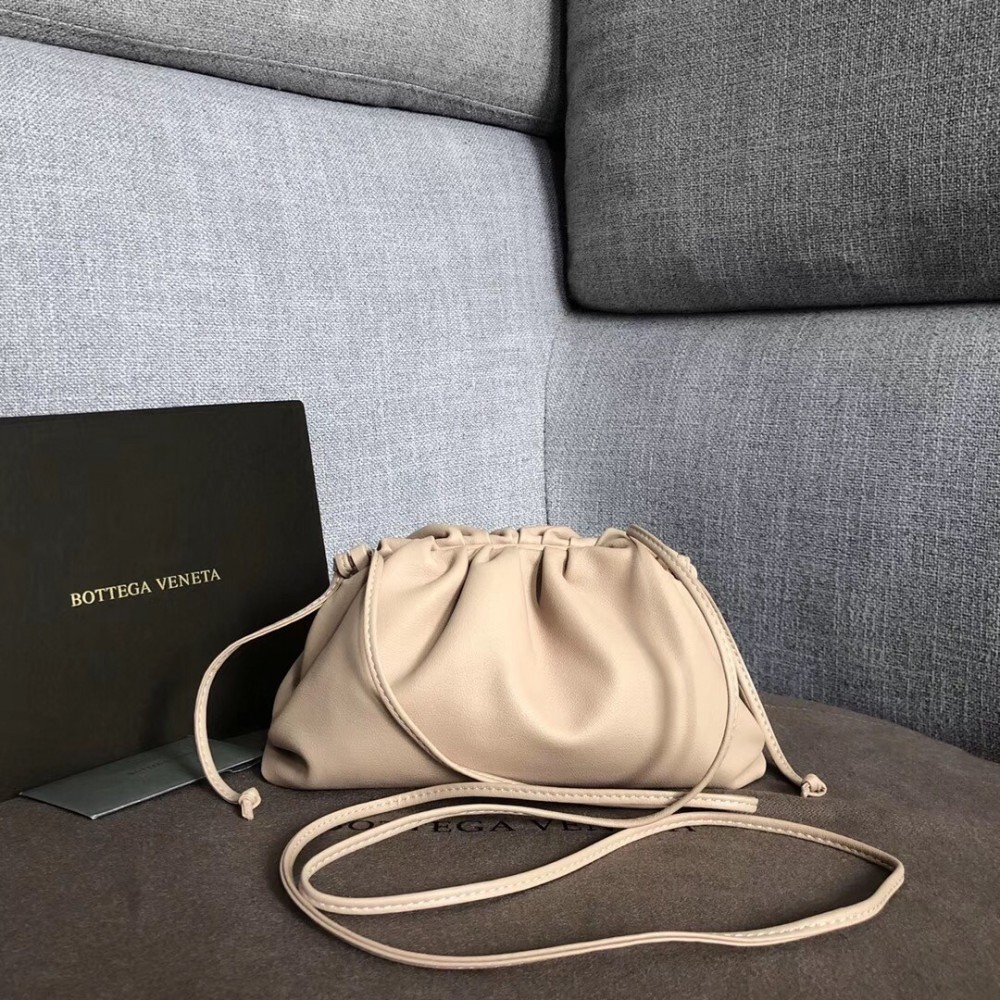 Bottega Veneta Pouch Mini Bag In Beige Calfskin BVBS12478