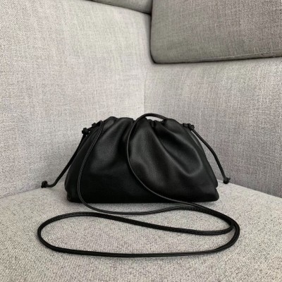 Bottega Veneta Pouch Mini Bag In Black Calfskin BVBS12479