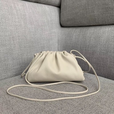 Bottega Veneta Pouch Mini Bag In White Calfskin BVBS12483