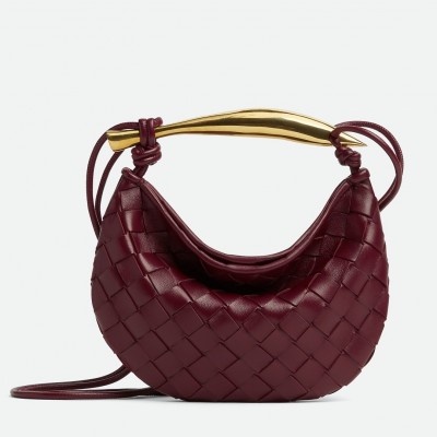 Bottega Veneta Sardine Mini Bag In Barolo Intrecciato Lambskin BVBS12486