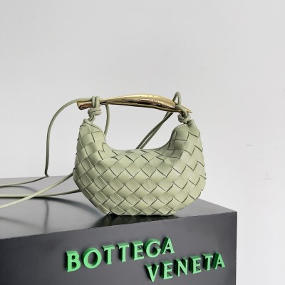 Bottega Veneta Sardine Mini Bag in Travertine Intrecciato Lambskin BVBS12489