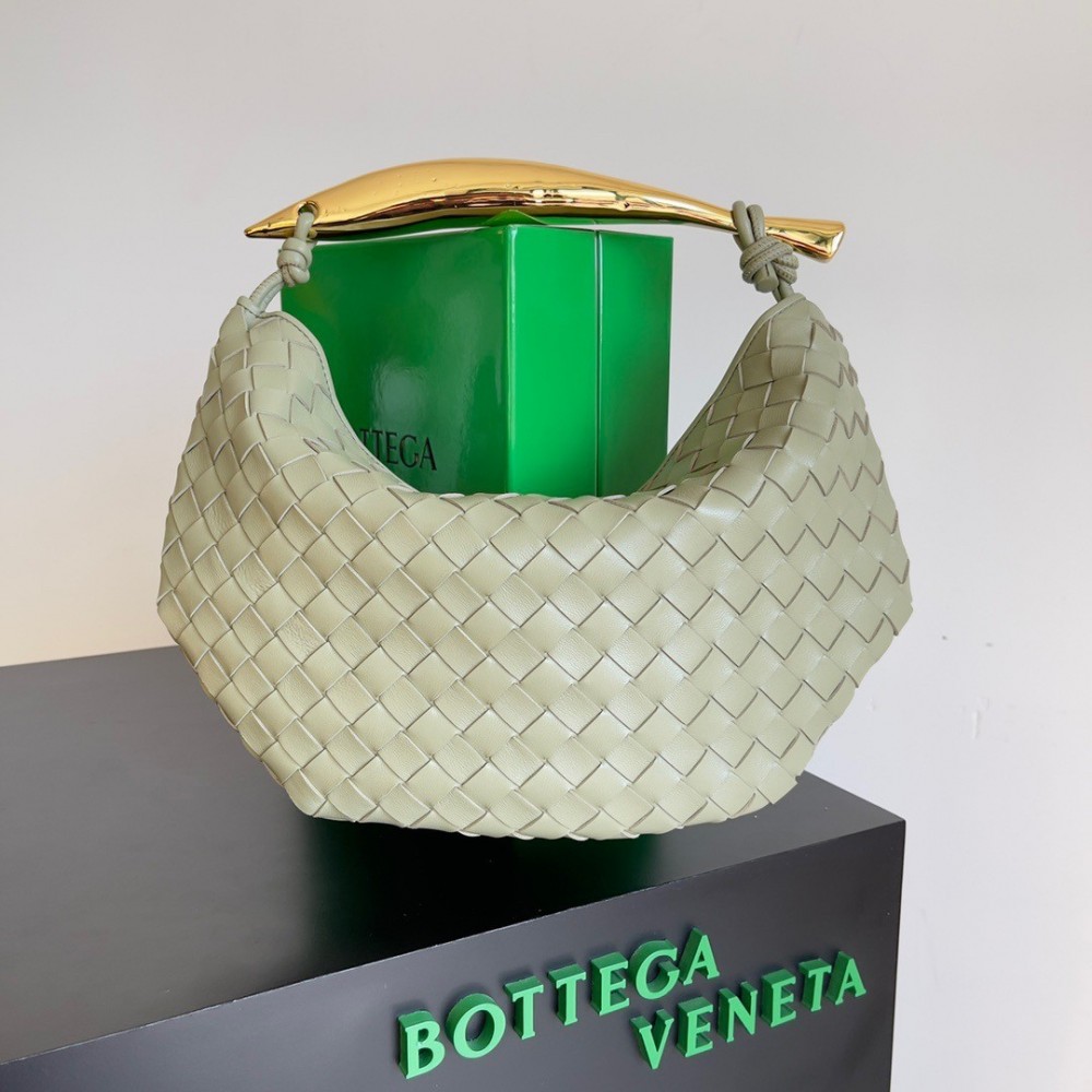 Bottega Veneta Sardine Small Bag In Travertine Intrecciato Lambskin BVBS12493