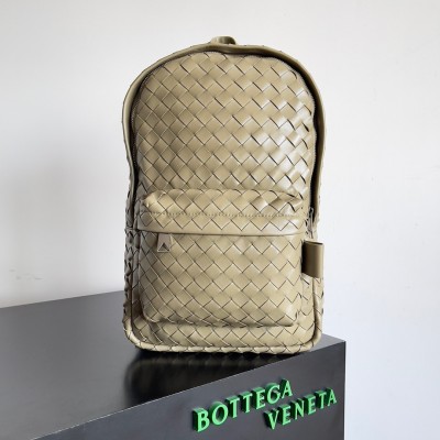 Bottega Veneta Small Backpack In Taupe Intrecciato Calfskin BVBS12056