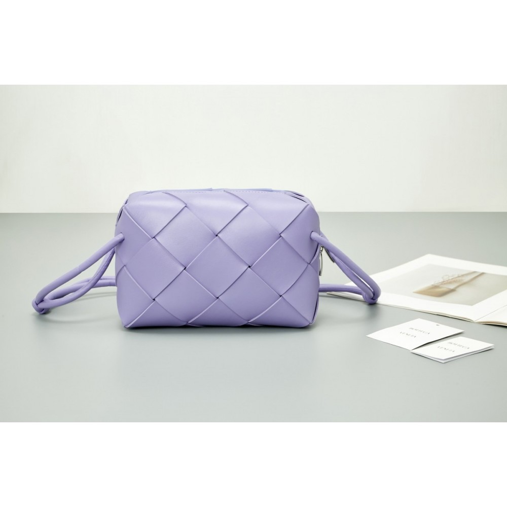 Bottega Veneta Small Cassette Camera Bag In Wisteria Lambskin BVBS12279