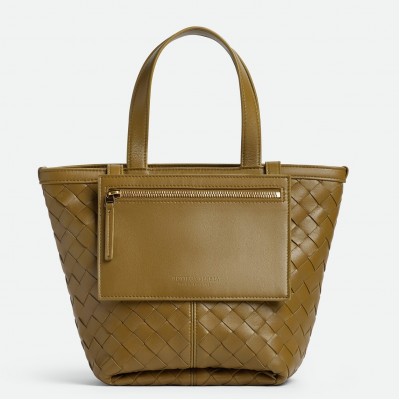 Bottega Veneta Small Flip Flap Bag in Acorn Intrecciato Lambskin BVBS12504