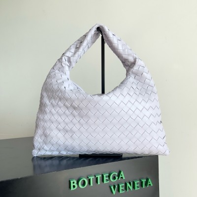 Bottega Veneta Small Hop Bag in Oyster Intrecciato Calfskin BVBS12302