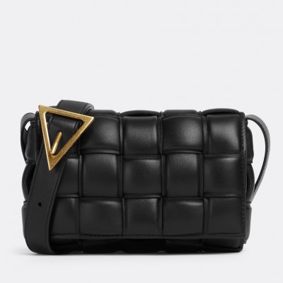 Bottega Veneta Small Padded Cassette Bag In Black Lambskin BVBS12203