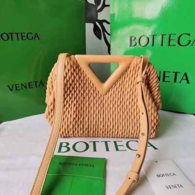 Bottega Veneta Small Point Bag In Peachy Quilted Leather BVBS12453