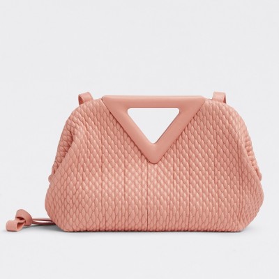 Bottega Veneta Small Point Bag In Peachy Quilted Leather BVBS12453