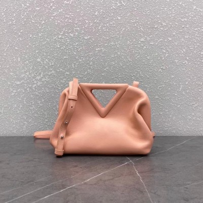 Bottega Veneta Small Point Top Handle Bag In Peachy Leather BVBS12444