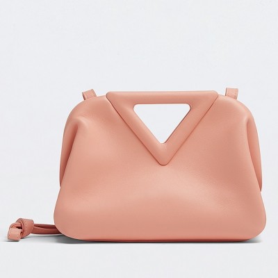 Bottega Veneta Small Point Top Handle Bag In Peachy Leather BVBS12444