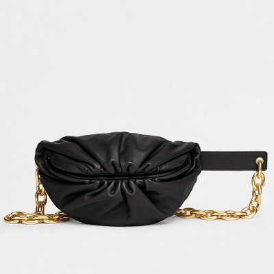 Bottega Veneta The Belt Chain Pouch In Black Nappa Leather BVBS12064