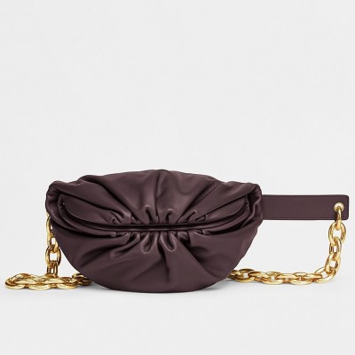 Bottega Veneta The Belt Chain Pouch In Grape Nappa Leather BVBS12065