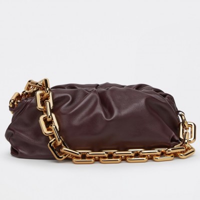 Bottega Veneta The Chain Pouch Bag In Grape Calfskin BVBS12228