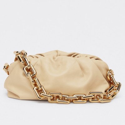 Bottega Veneta The Chain Pouch Bag In Porridge Calfskin BVBS12229