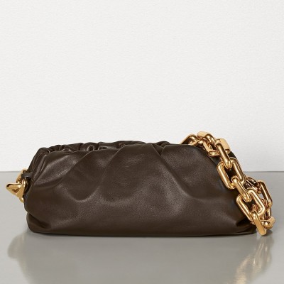 Bottega Veneta The Chain Pouch In Fondente Calfskin BVBS12233