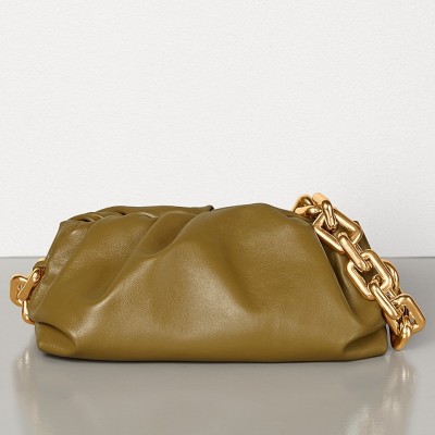 Bottega Veneta The Chain Pouch In Moutarde Calfskin BVBS12236