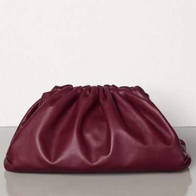 Bottega Veneta The Pouch Clutch In Bordeaux Calfskin BVBS12258