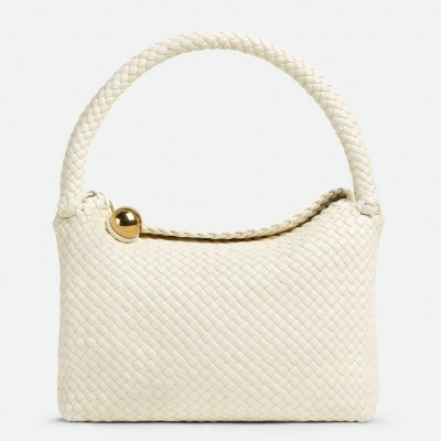 Bottega Veneta Tosca Bag in White Intrecciato Calfskin BVBS12510